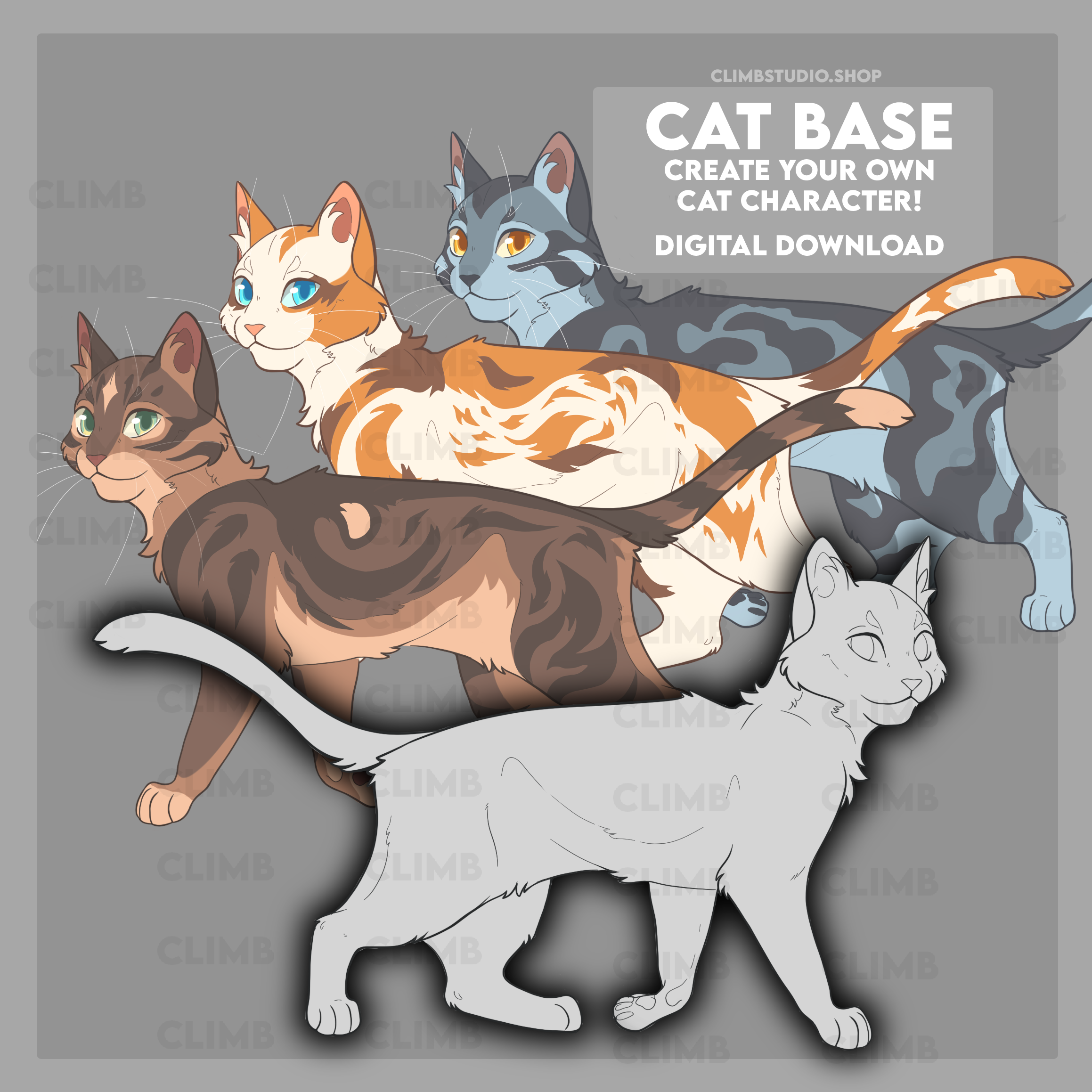 Climb's Cat Icon Base - Digital Download – ClimbStudio