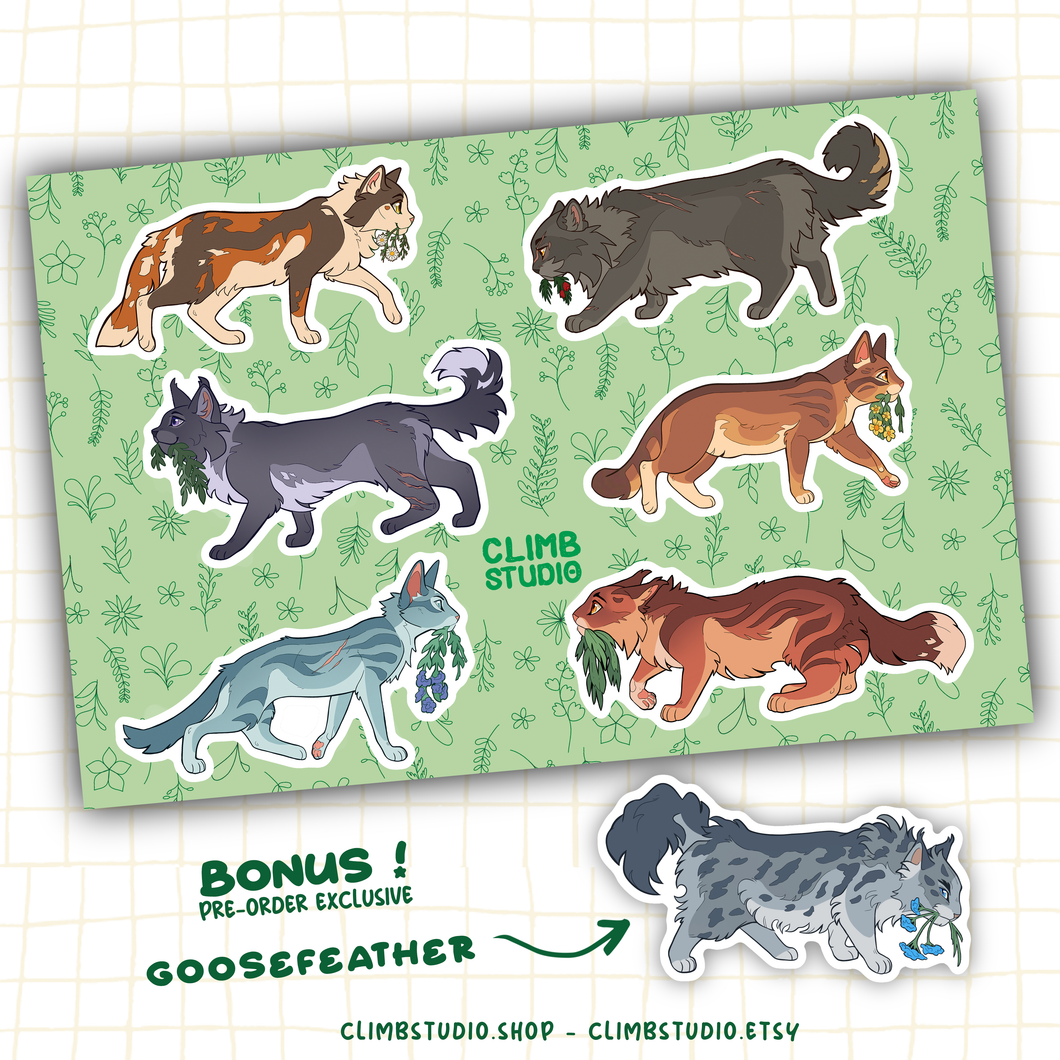 *PRE-ORDER* WC | Medicine Cats - Sticker Sheet