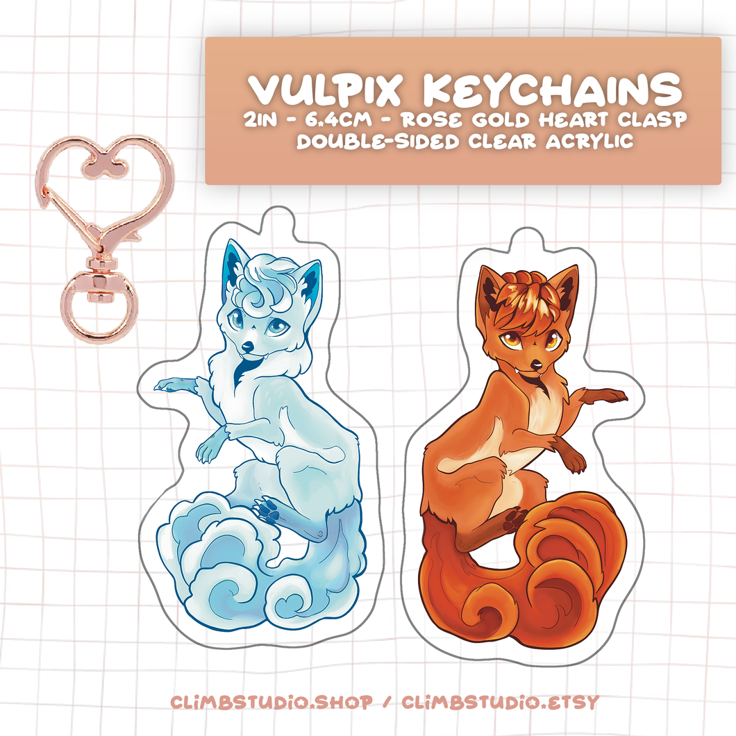 Vulpix - Keychain Set