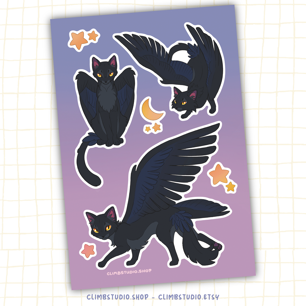 *PRE-ORDER* Winged Familiars - Sticker Sheet