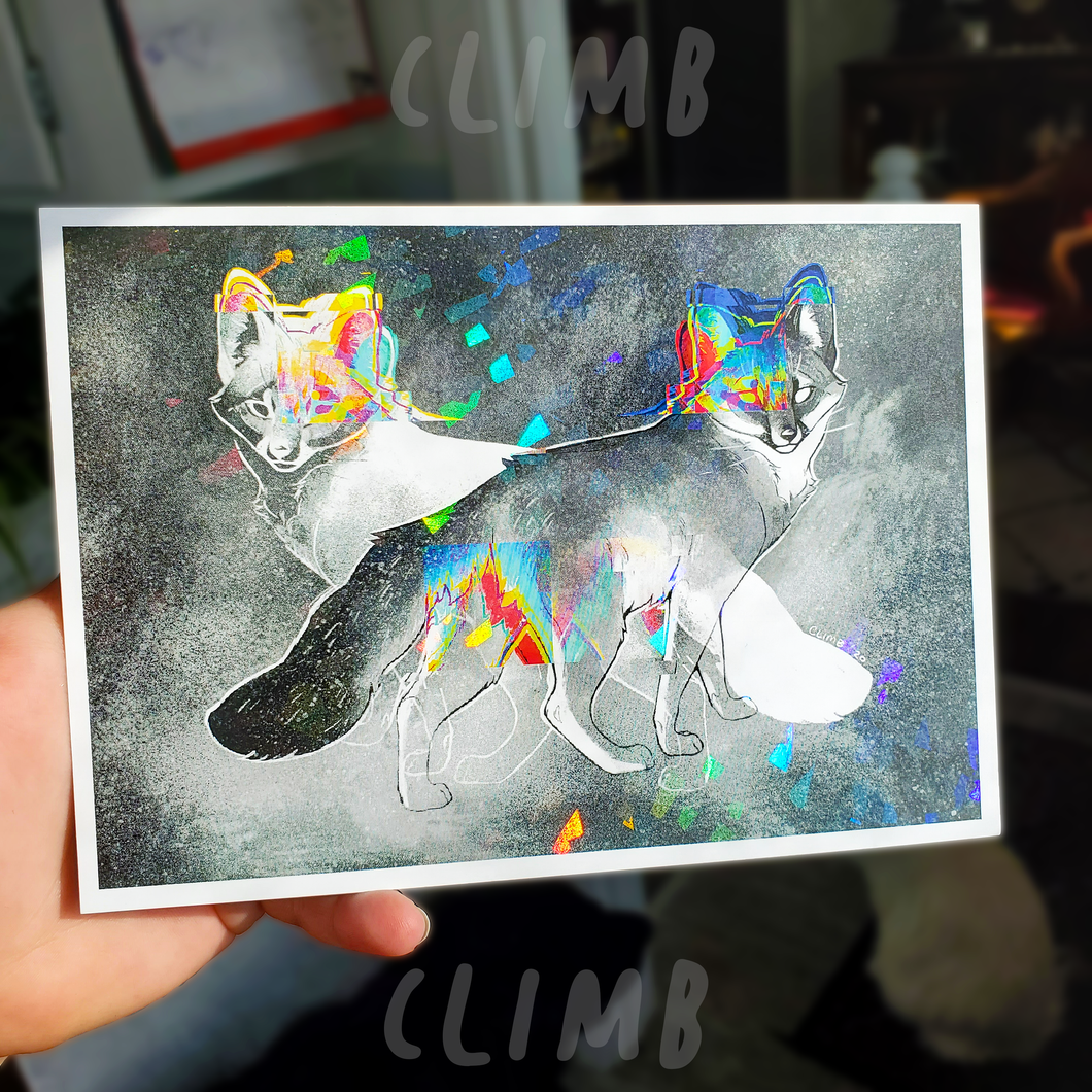 Ghosting - Holographic Mini Art Print