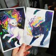 Load image into Gallery viewer, Inhale - Holographic Mini Art Print
