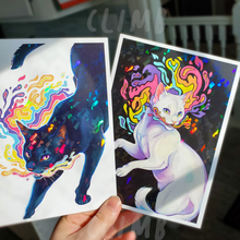 Load image into Gallery viewer, Inhale - Holographic Mini Art Print
