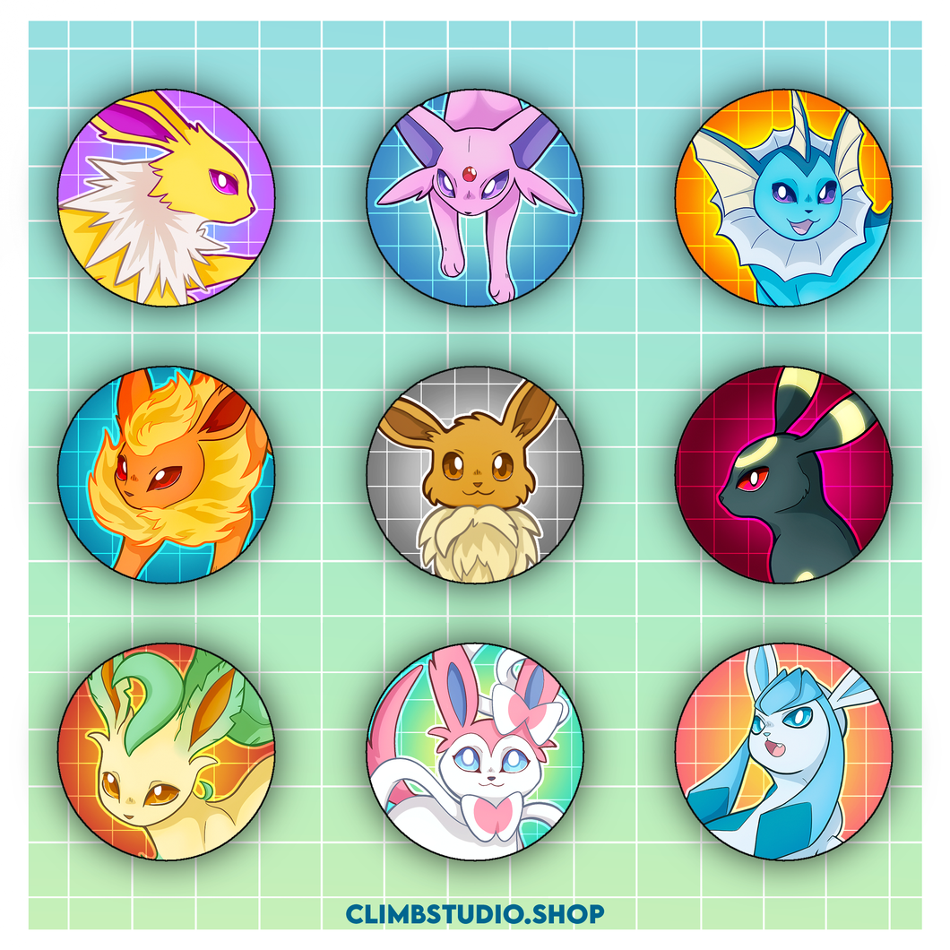 Eevees - Button Set